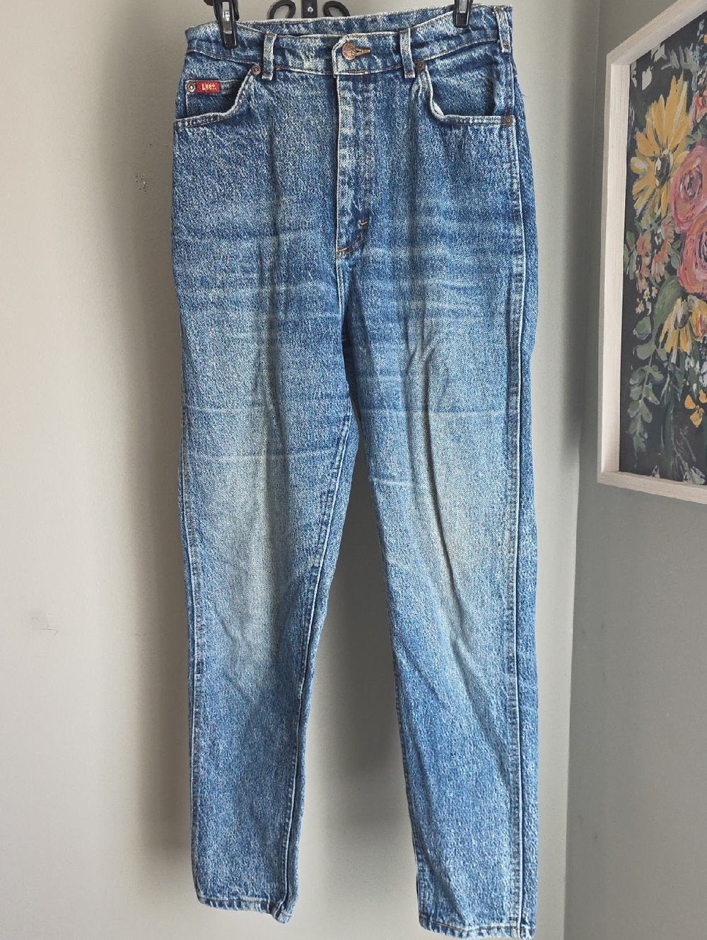 Vintage Lee Women's High-Rise Blue Jeans Size 10